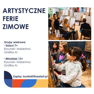 Kreatywne ferie zimowe 2026 w Warszawie – warsztaty artystyczne i grafika AI w Sealart